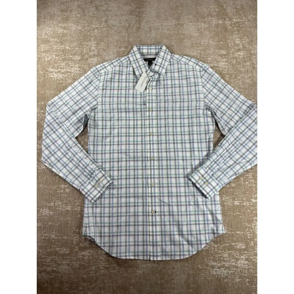 Banana Republic Men's Plaid Button Down Shirt Size S NWT